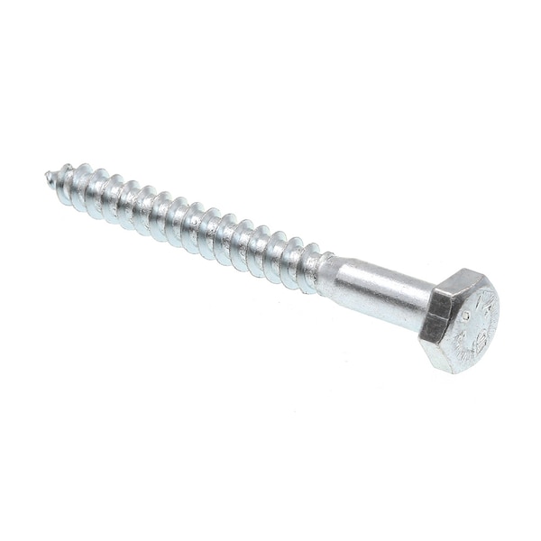 Prime-Line Hex Lag Screw 1/4in X 2-1/2in A307 Grade A Zinc Plated Steel 100PK 9055078 - main